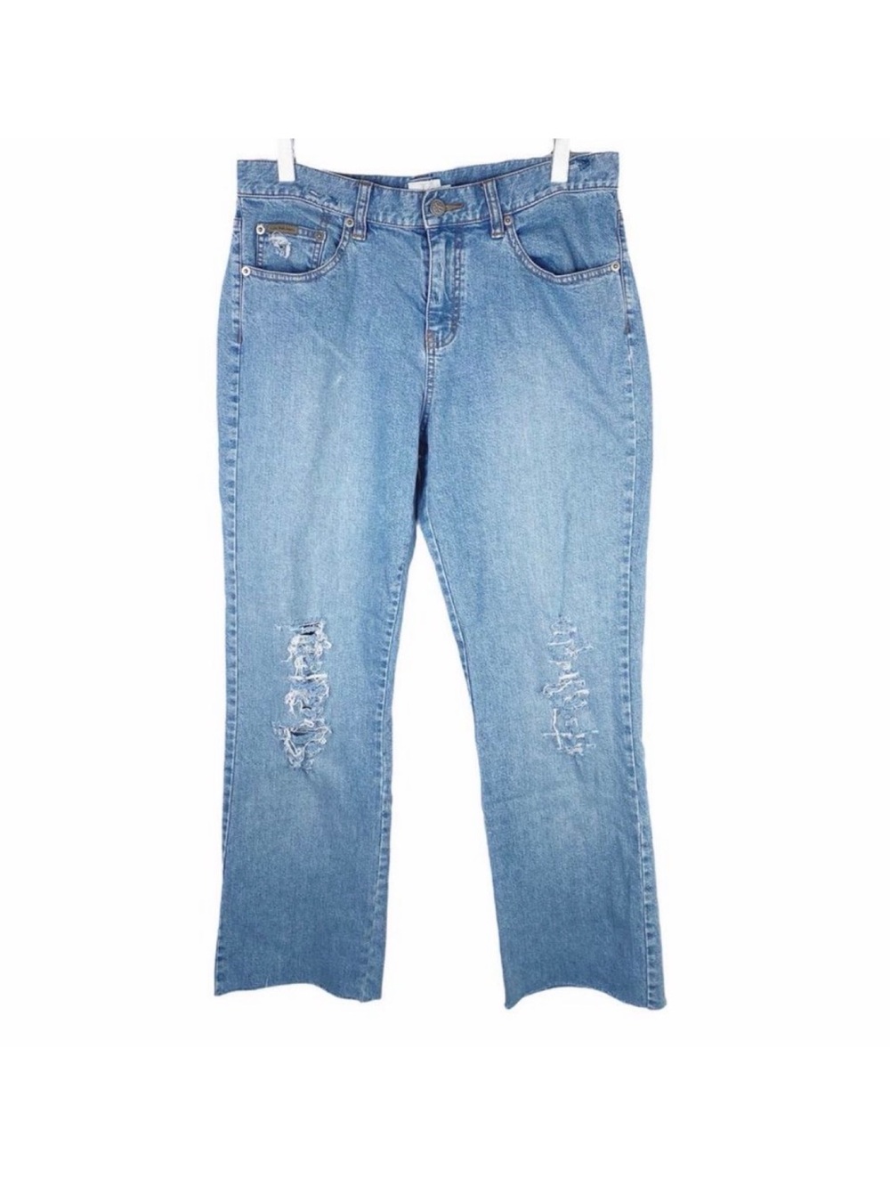 Vintage 90’s CK | Calvin Klein Distressed Mid Wash Jeans - Size 10